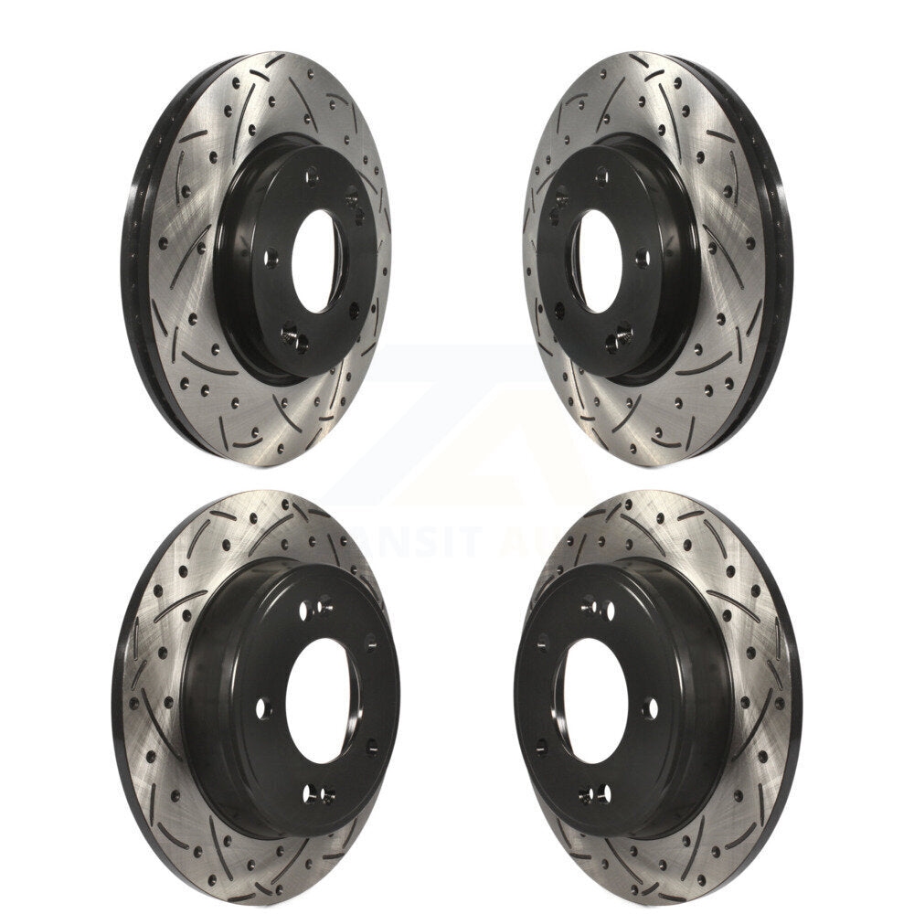Kit de Rotor de frein à fente de perçage avant et arrière, pour Hyundai Elantra Kia Kona Forte Soul G