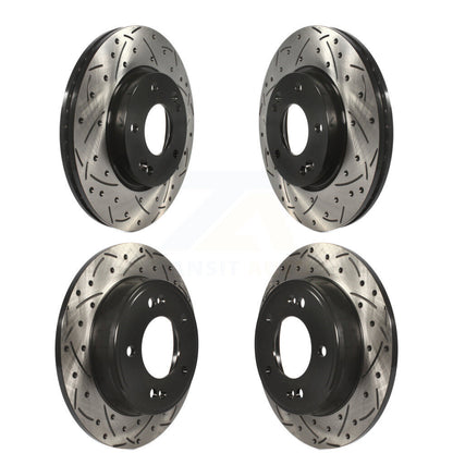 Kit de Rotor de frein à fente de perçage avant et arrière, pour Hyundai Elantra Kia Kona Forte Soul G