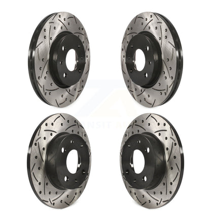 Kit de rotors de frein à disque fendus percés avant et arrière pour Fiat 500 KD-100335
