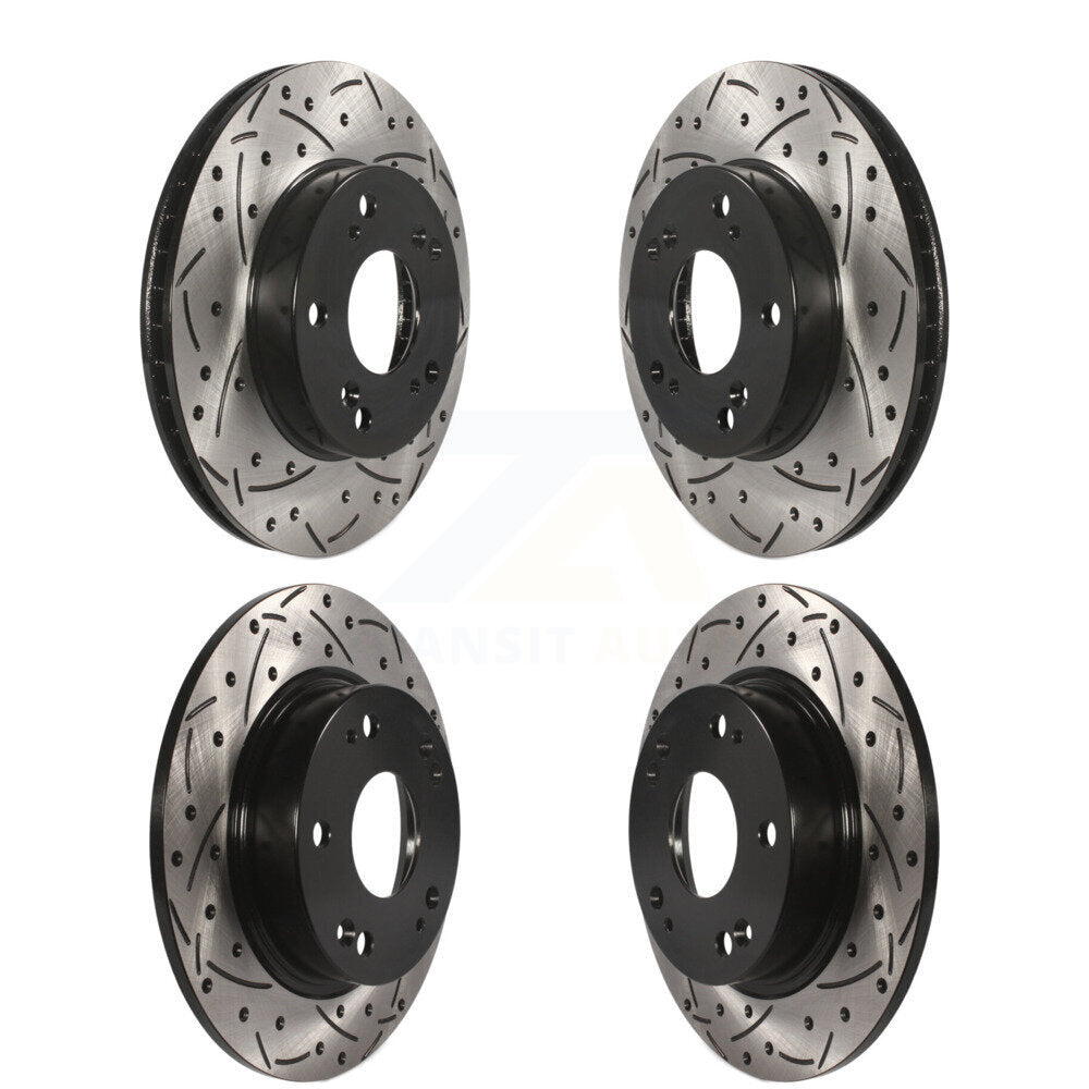 Kit de Rotor de frein à disque fendu percé avant et arrière, pour Honda Civic Acura IL