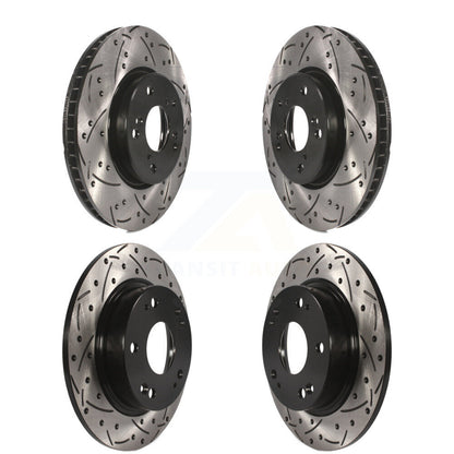 Kit de rotors de frein à disque fendus percés avant et arrière pour Honda Civic