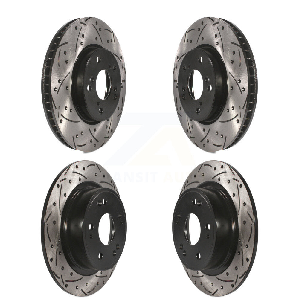 Kit de rotors de frein à disque fendus percés avant et arrière pour Honda Accord