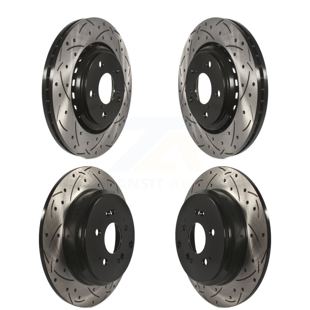Kit de rotors de frein à disque à fente percée, revêtement avant et arrière, pour Honda Odysse 2015 – 2017