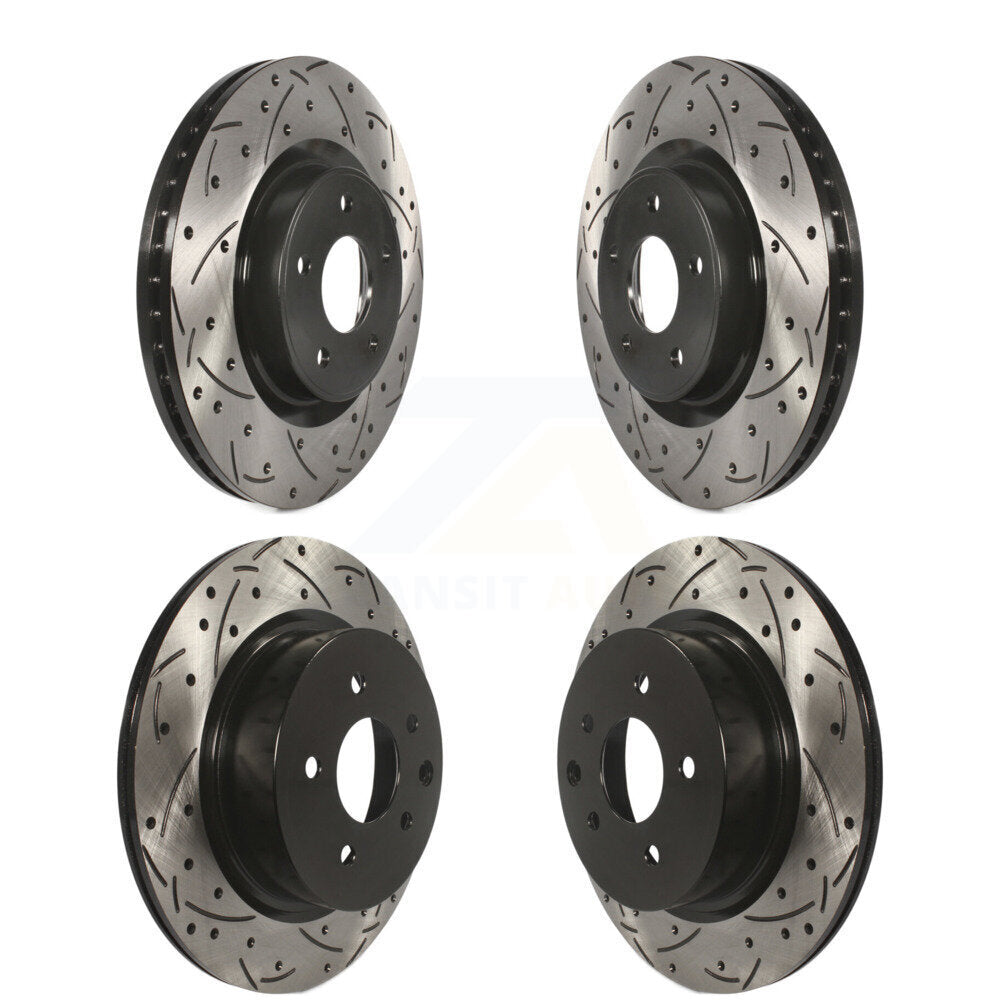 Kit de rotors de frein à disque à fente percée avant et arrière pour INFINITI QX5 2016-2017