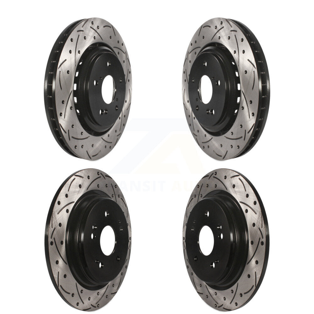 Kit de rotors de frein à disque fendus percés avant et arrière pour Acura TLX 2015 – 2020