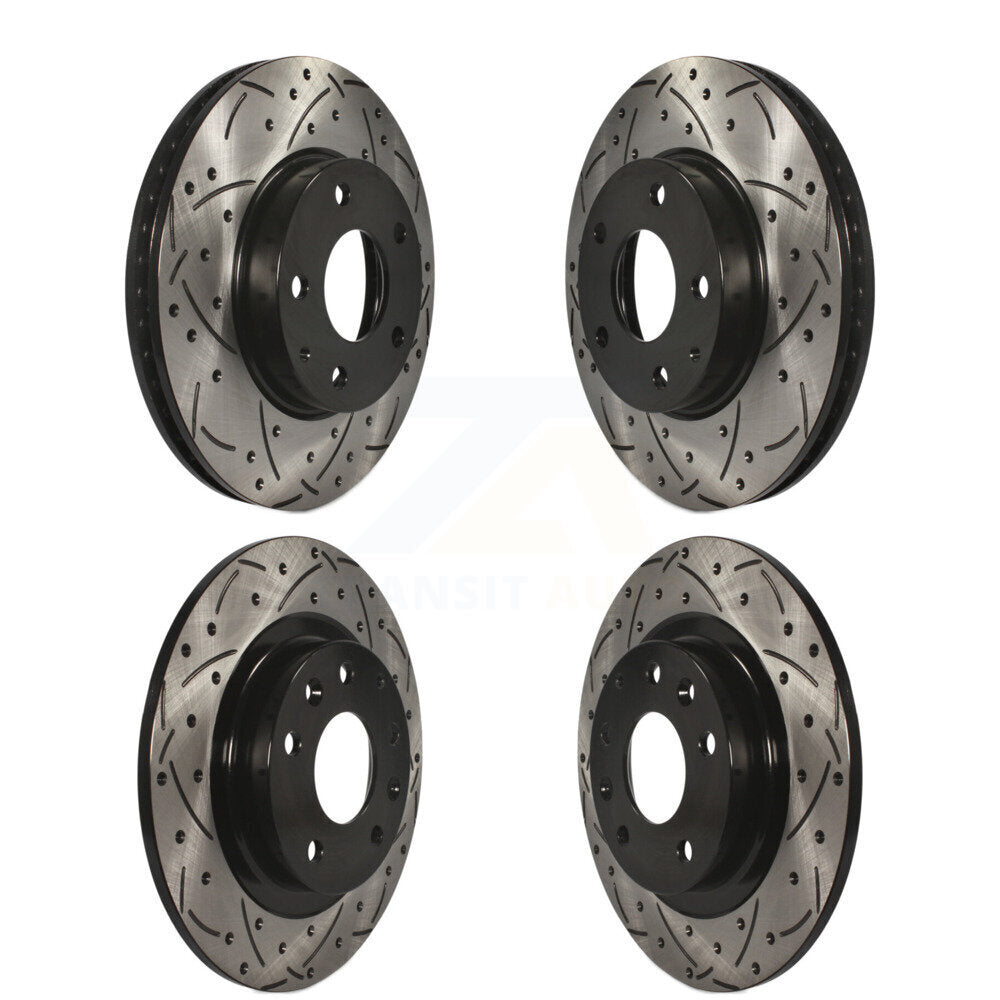 Kit de Rotor de frein à disque à fente percée avec revêtement avant et arrière, pour Mazda CX-3 FW 2016 – 2018