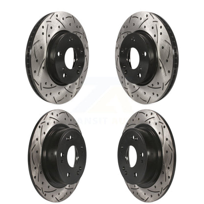 Kit de rotors de frein à disque à fente percée avec revêtement avant et arrière pour Honda Accord LX-S 2017