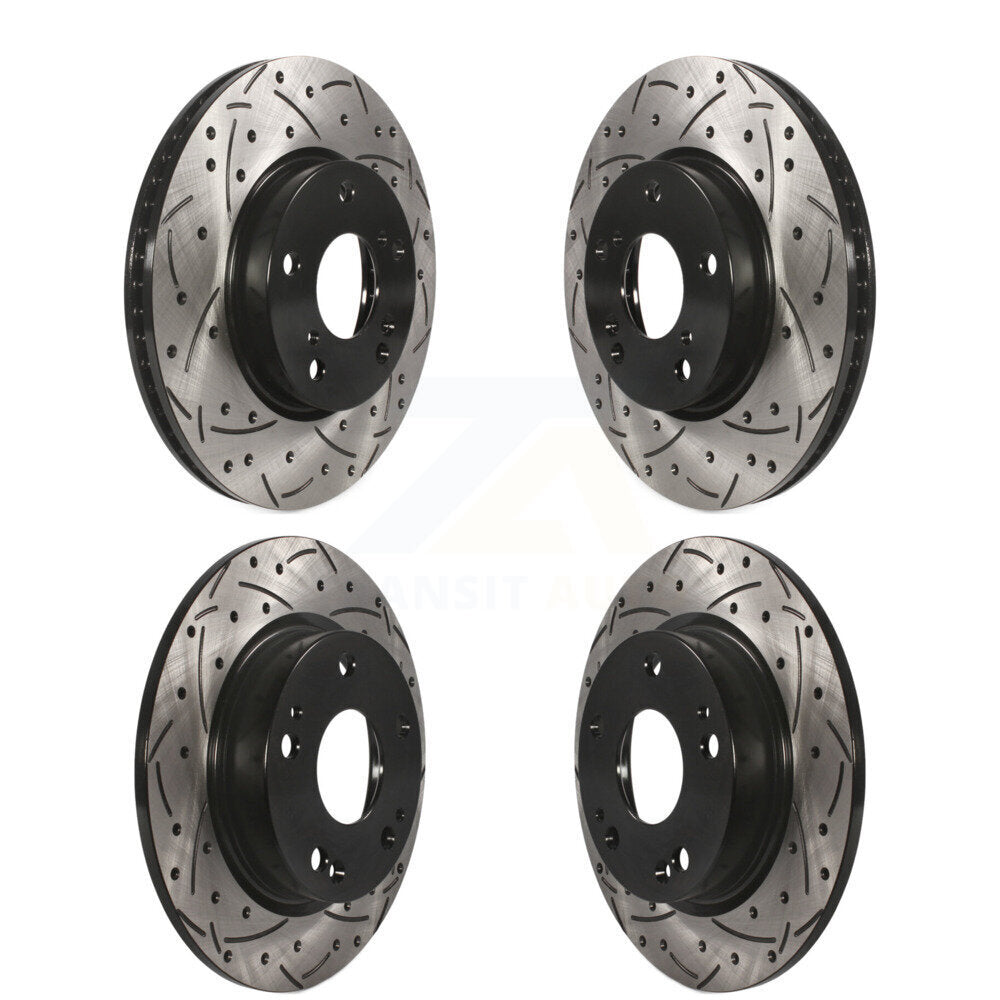 Kit de rotors de frein à disque fendus percés avant et arrière pour Honda Civic Insight
