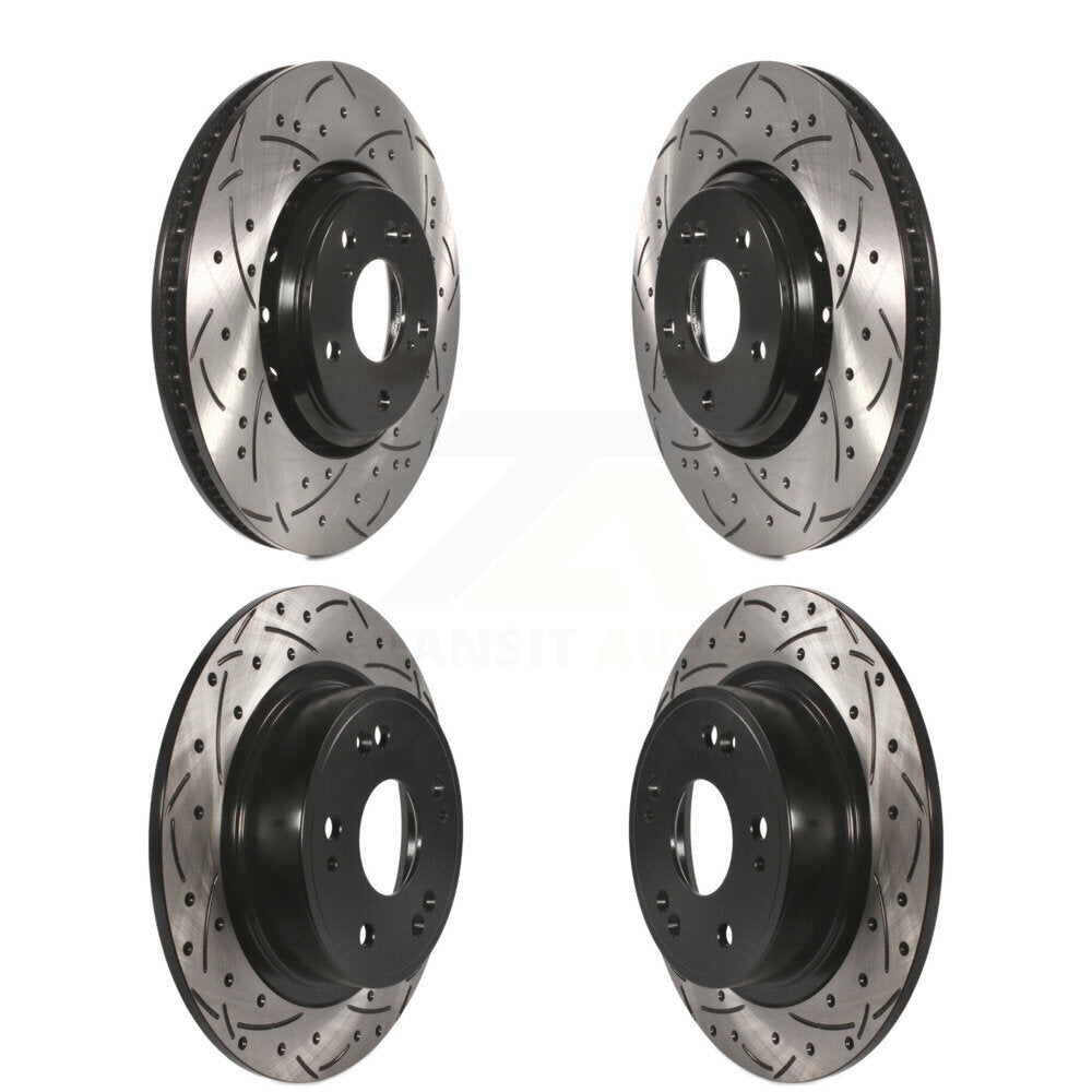 Kit de rotors de frein à disque à fente percée, revêtement avant et arrière, pour Honda Accord Acura ILX