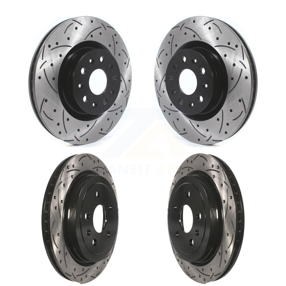 Kit de rotors de frein à disque fendus percés avant et arrière pour Cadillac CTS
