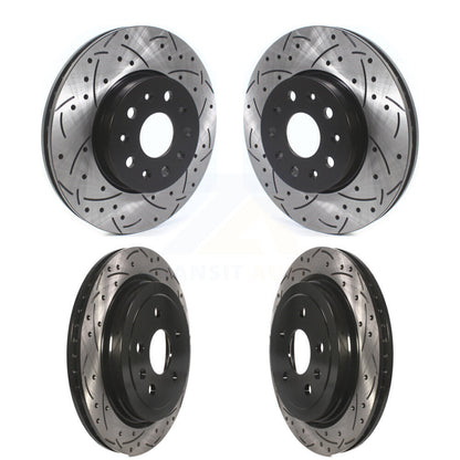 Kit de rotors de frein à disque fendus percés avant et arrière pour Cadillac CTS
