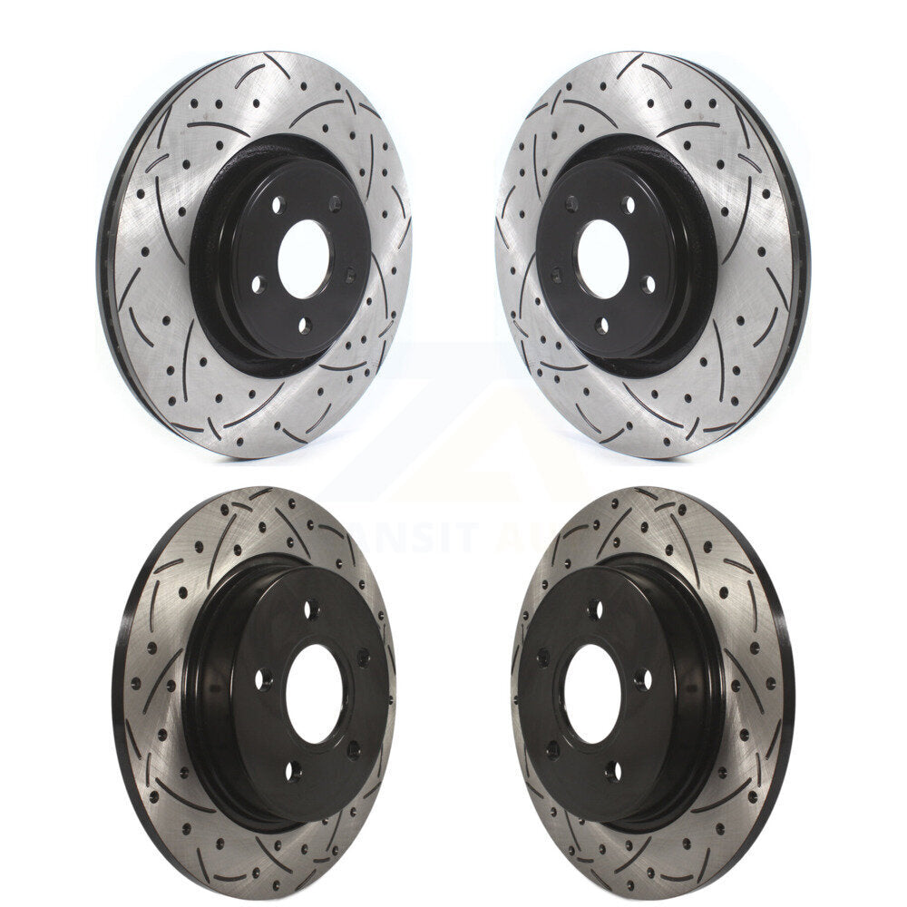 Kit de rotor de frein à fente avant et arrière, pour Ford Focus, diamètre 335mm