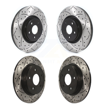 Kit de rotor de frein à fente avant et arrière, pour Ford Focus, diamètre 335mm
