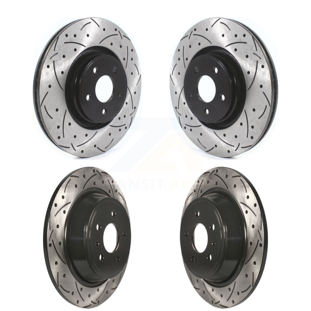 Kit de rotors de frein à disque fendus percés avant et arrière pour Lincoln MKC