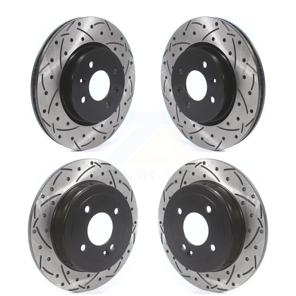 Kit de rotors de frein à disque à fente percée, revêtement avant et arrière, pour Kia Rio Hyundai Accent