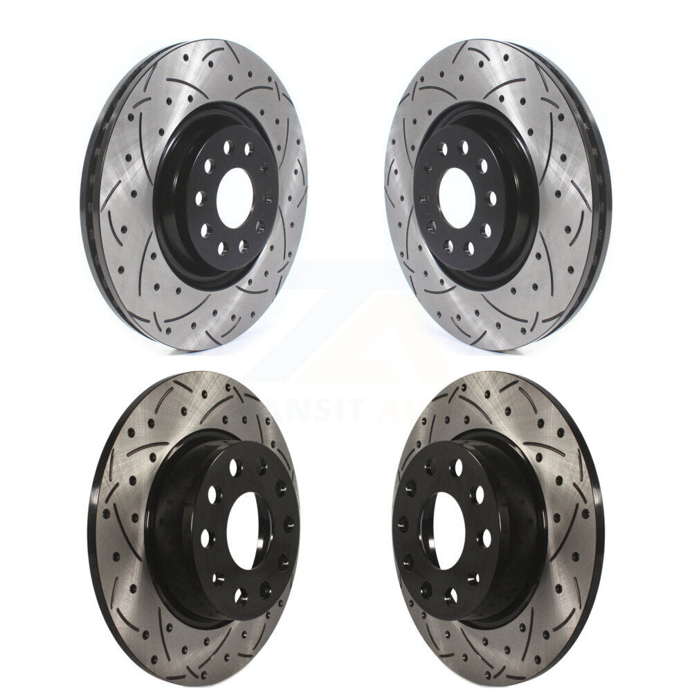 Kit de rotors de frein à disque à fente de perçage avant et arrière, pour Audi A3 Quattr 2022 – 2023