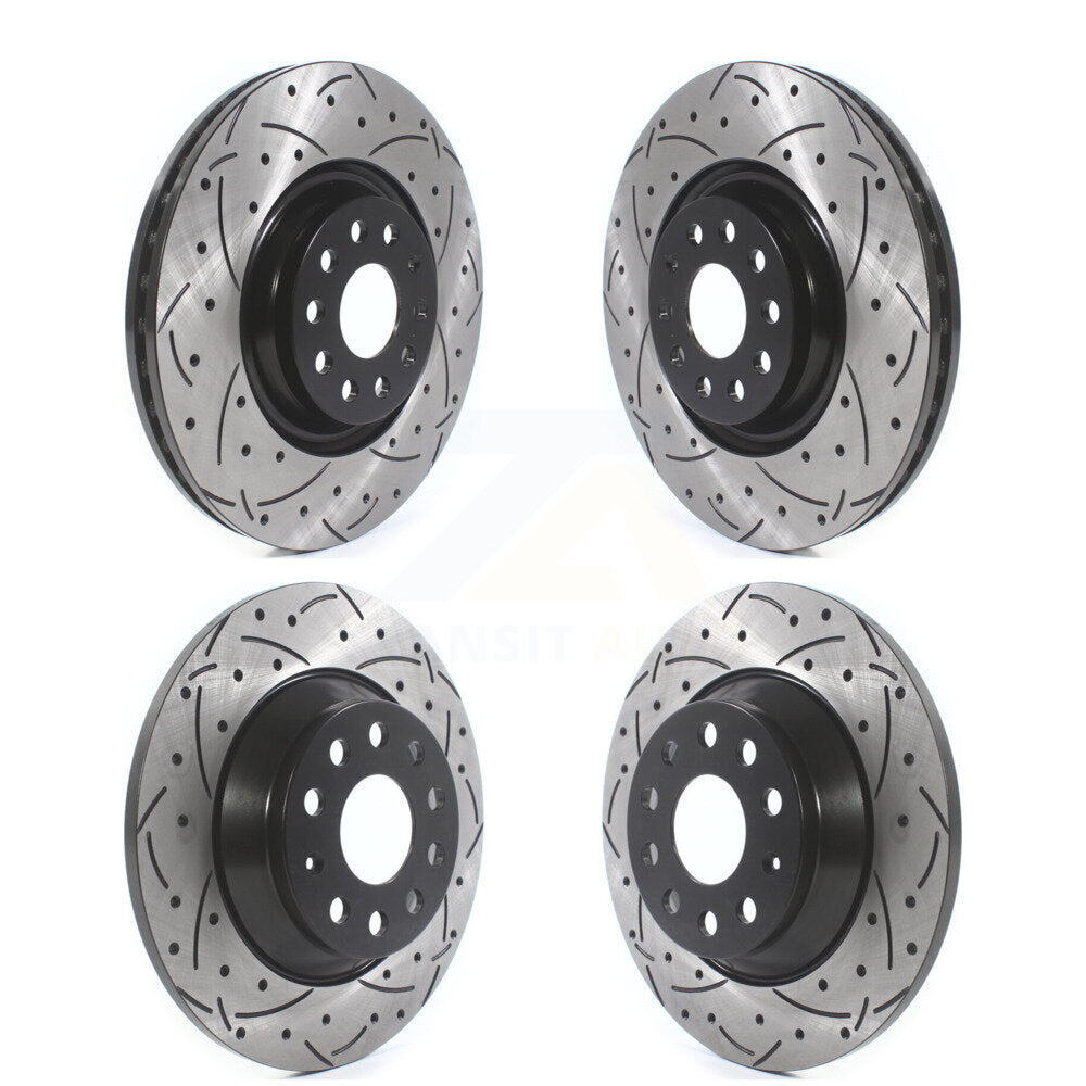 Kit de rotors de frein à disque à fente percée, revêtement avant et arrière, pour Volkswagen Tiguan Jett