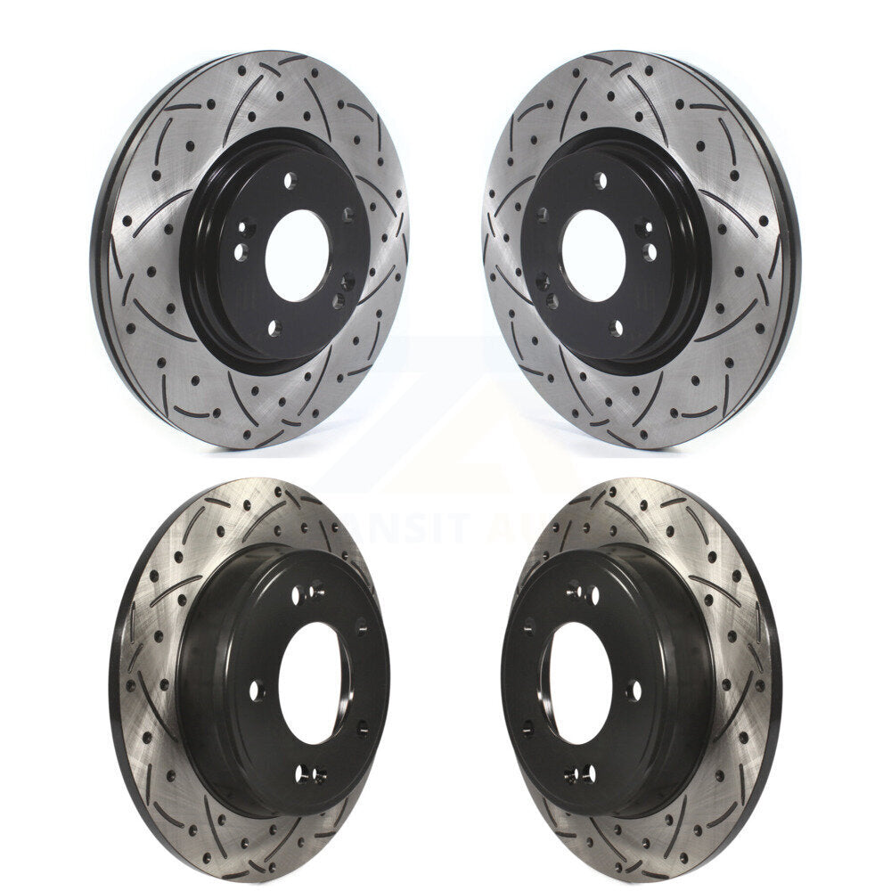 Kit de rotors de frein à disque fendus percés avant et arrière pour Kia Soul Forte5