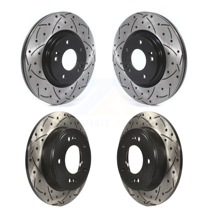Kit de rotors de frein à disque fendus percés avant et arrière pour Kia Soul Forte5