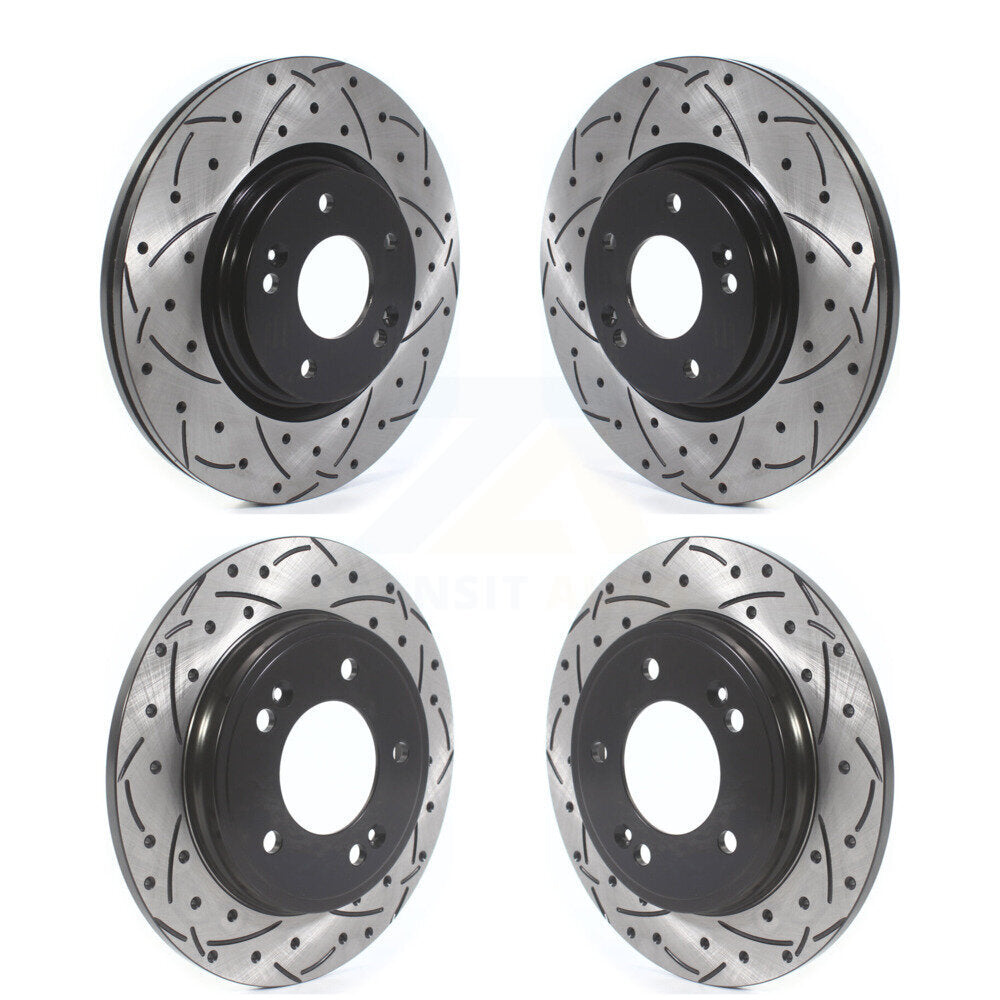 Kit de Rotors de frein à disque de fente de forage avant et arrière pour Hyundai Elantra Kia Forte Forte