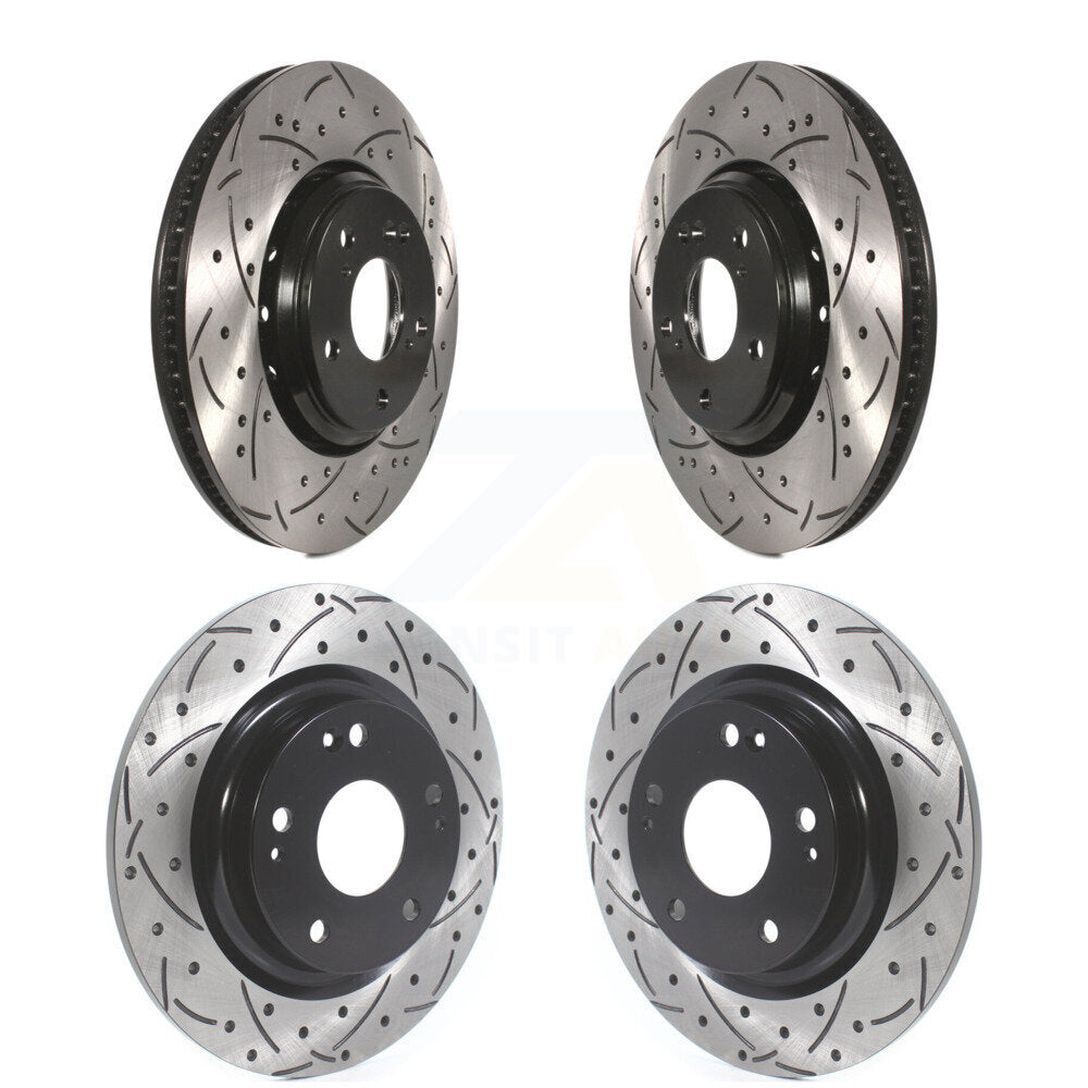 Kit de Rotor de frein à disque à fente percée, revêtement avant et arrière, pour Honda Civic S 2017 – 2020
