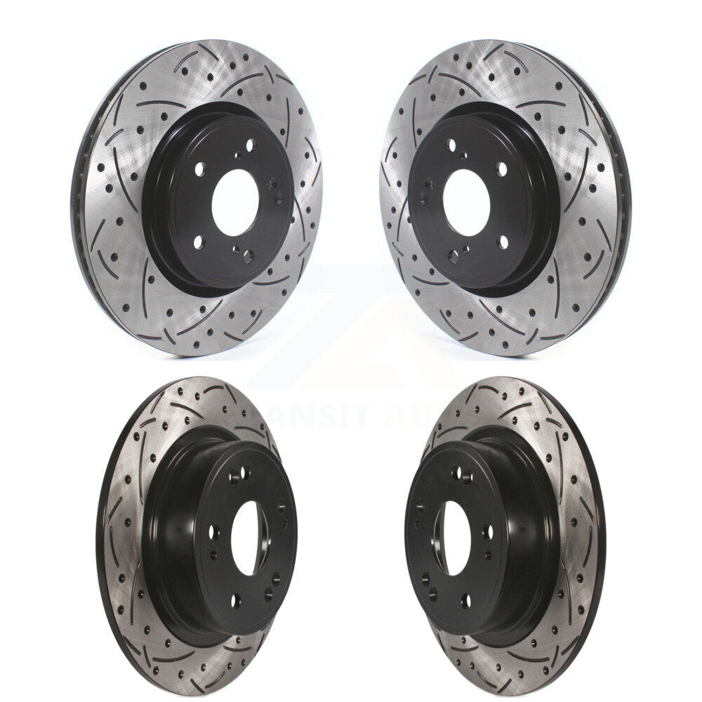 Kit de rotors de frein à disque fendus percés avant et arrière pour Honda Accord
