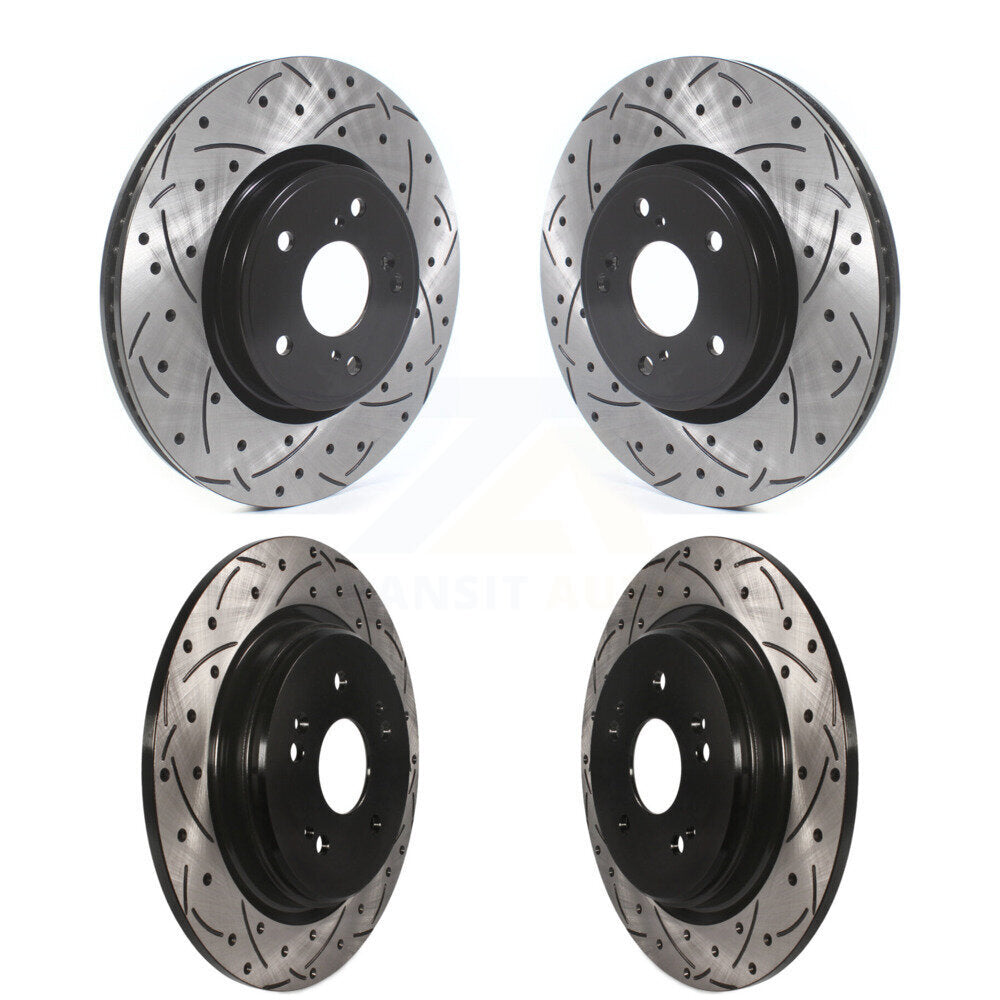 Kit de rotors de frein à disque fendus percés avant et arrière pour Honda CR-V KD-10039