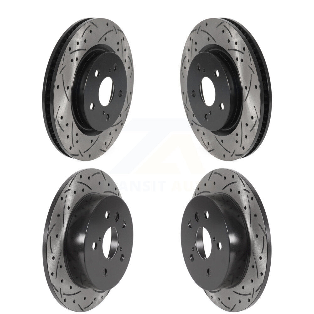 Kit de rotors de frein à disque fendus percés avant et arrière pour Toyota Camry