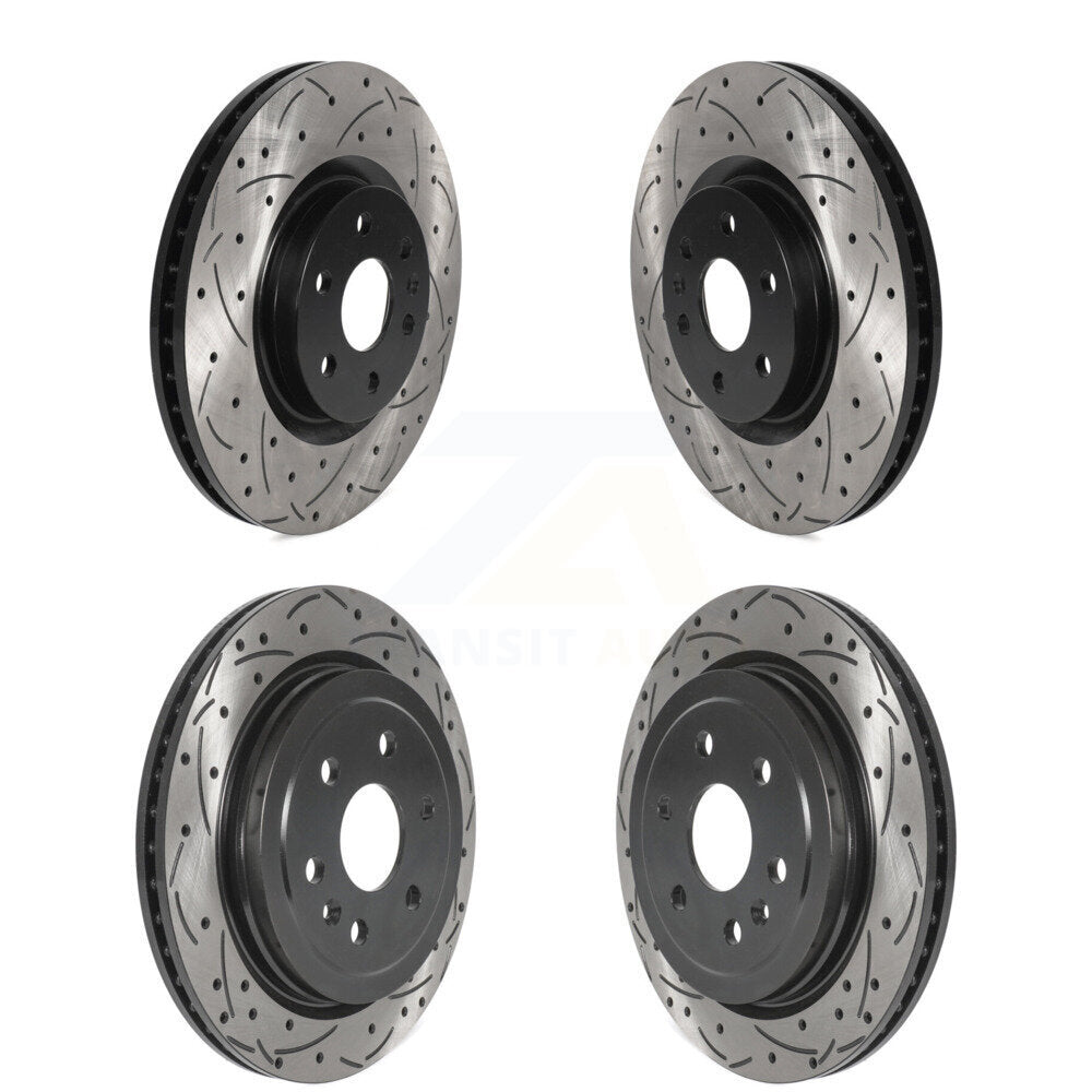 Kit de rotors de frein à disque à fente percée avant et arrière, pour Cadillac SRX Saab 9-4X