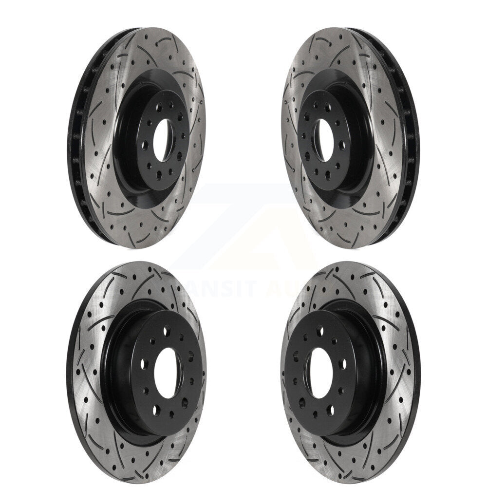 Kit de rotors de frein à disque fendus percés avant et arrière pour Fiat 500L 2014-2020