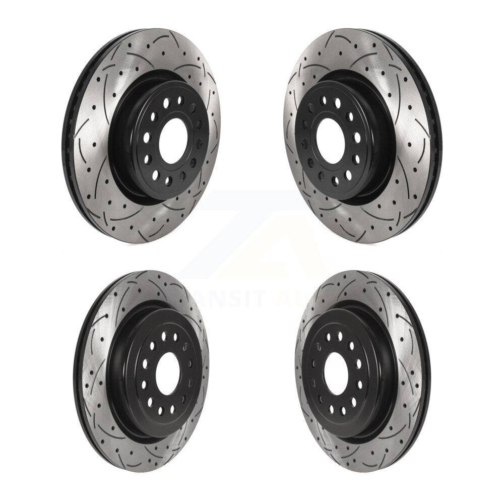 Kit de rotors de frein à disque fendus percés avant et arrière pour Ram 1500 KD-100467