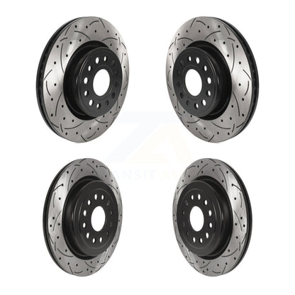 Kit de rotors de frein à disque fendus percés avant et arrière pour Ram 1500 KD-100467