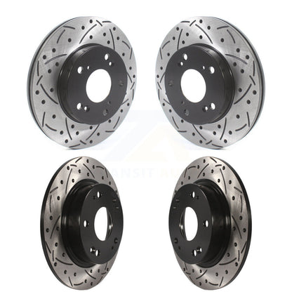 Kit de rotors de frein à disque fendus percés avant et arrière pour Honda Civic