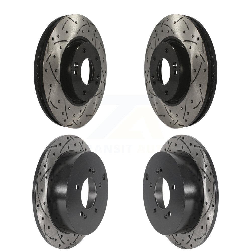 Kit de Rotors de frein à disque de fente de forage de manteau avant et arrière pour Hyundai Tucson Kia Sportag