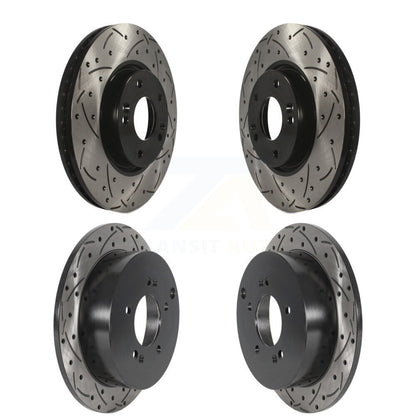 Kit de Rotors de frein à disque de fente de forage de manteau avant et arrière pour Hyundai Tucson Kia Sportag