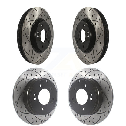 Kit de rotors de frein à disque à fente de forage avant et arrière, pour Hyundai Sonata Kia Optim