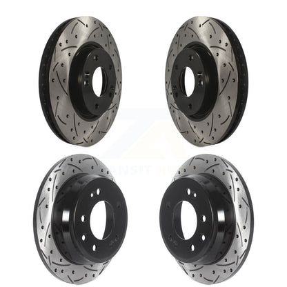 Kit de Rotors de frein à disque de fente de forage de manteau avant et arrière pour Hyundai Tucson Kia Sportag