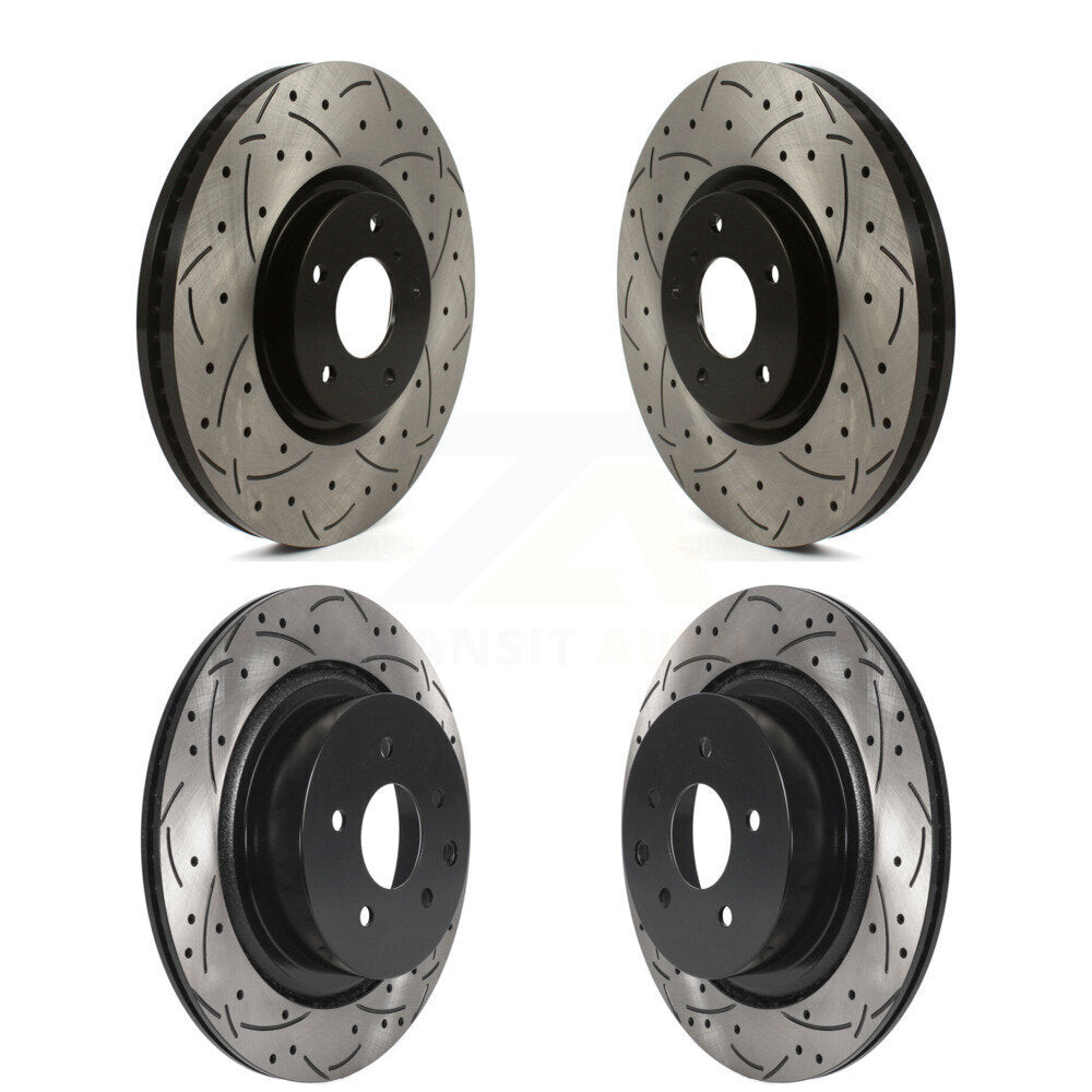 Kit de rotors de frein à disque fendus percés avant et arrière pour INFINITI G37 G35 Q6