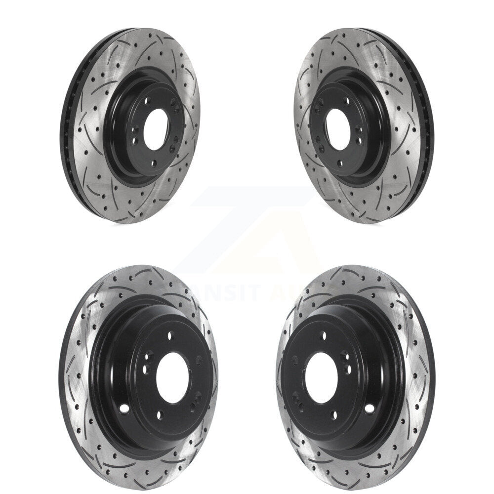 Kit de rotors de frein à disque fendus percés avant et arrière pour Hyundai Genesis