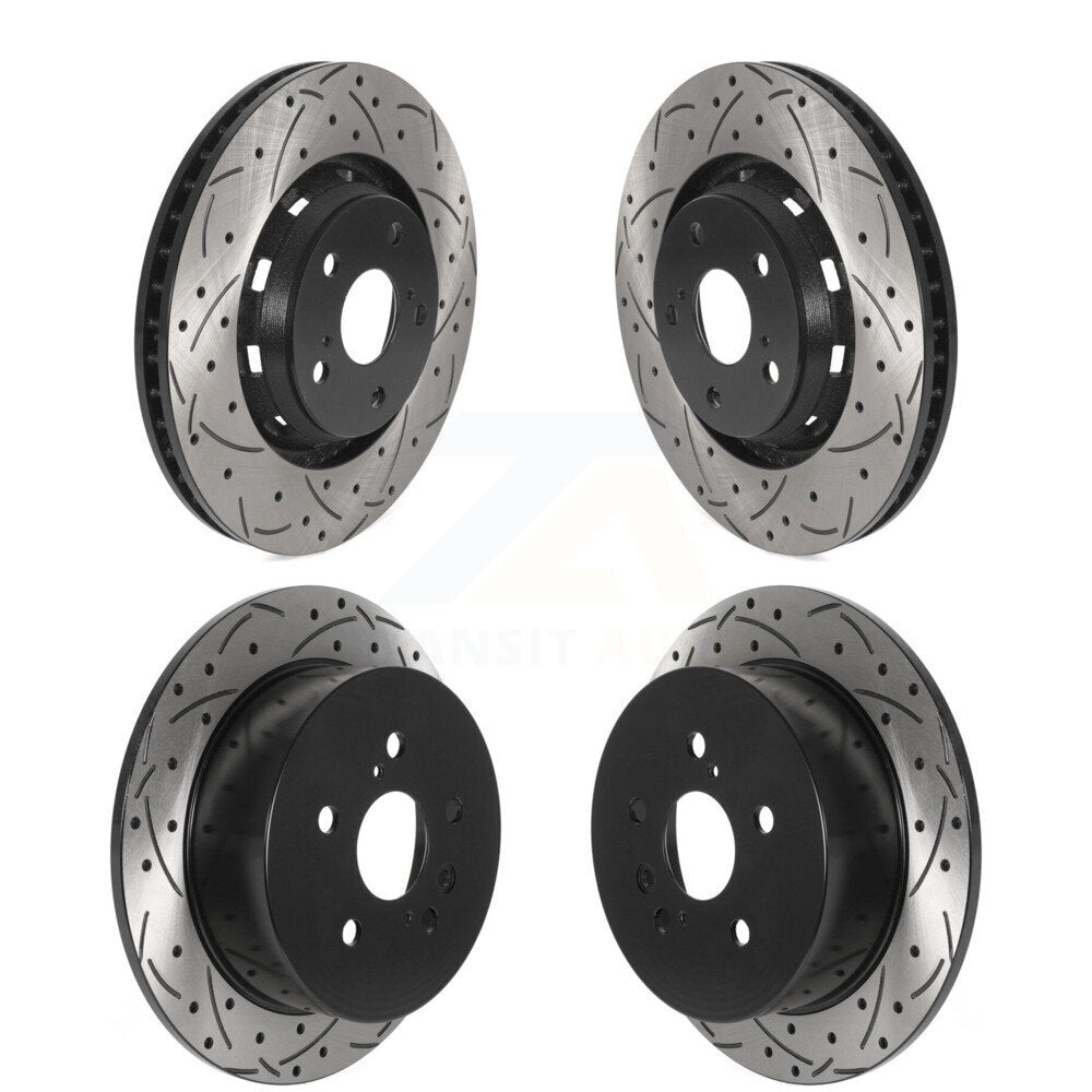 Kit de rotors de frein à disque à fente percée, revêtement avant et arrière, pour Toyota Venza 2009 – 2016
