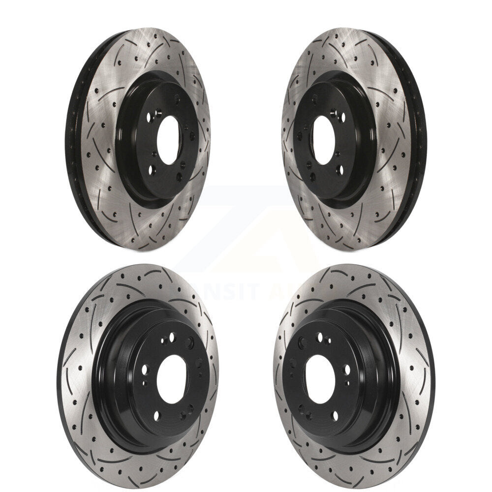 Kit de rotors de frein à disque fendus percés avant et arrière pour Acura TL 2009-2014