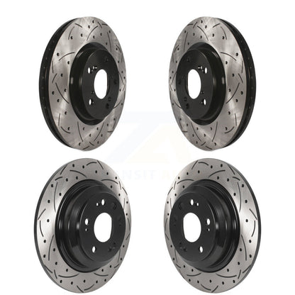 Kit de rotors de frein à disque fendus percés avant et arrière pour Acura TL 2009-2014