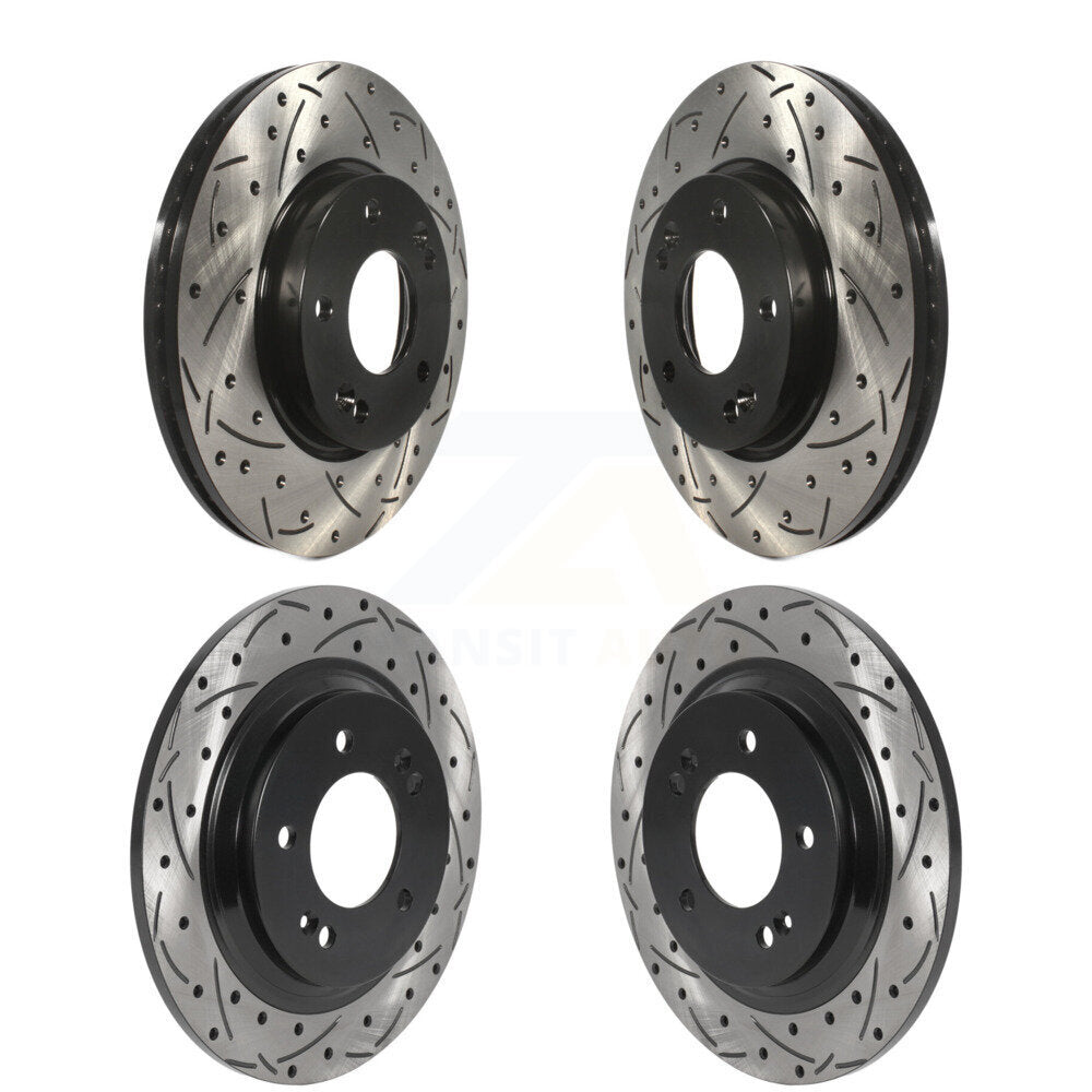 Kit de rotors de frein à disque à fente avant et arrière, pour Kia Forte5 Hyundai Elantra GT