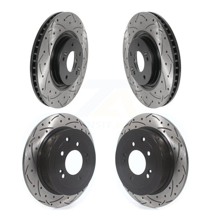 Kit de Rotor de frein à fente de forage avant et arrière, pour Kia Sportage avec stationnement manuel