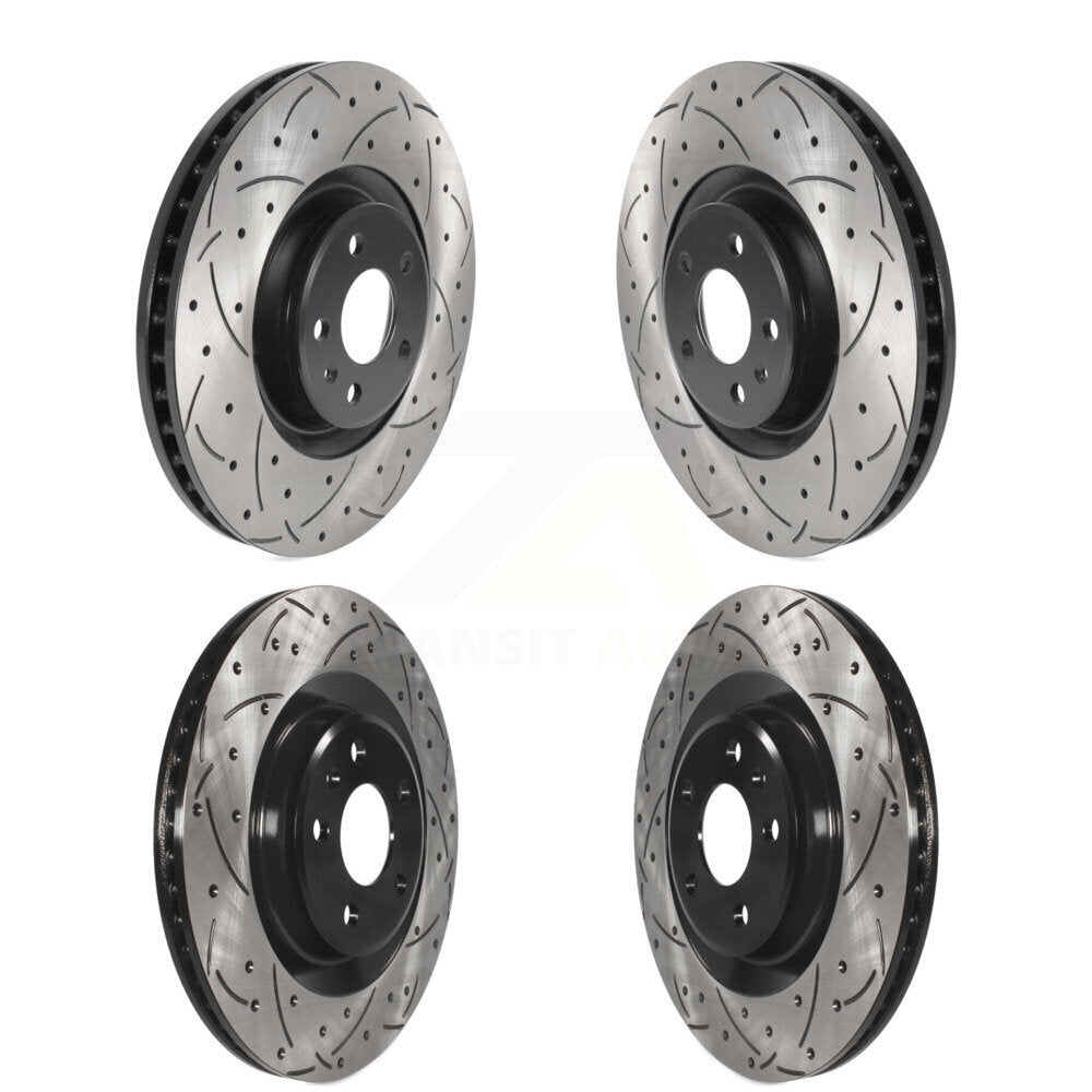 Kit de rotors de frein à disque fendus percés avant et arrière, pour Audi A6 Quattro A7