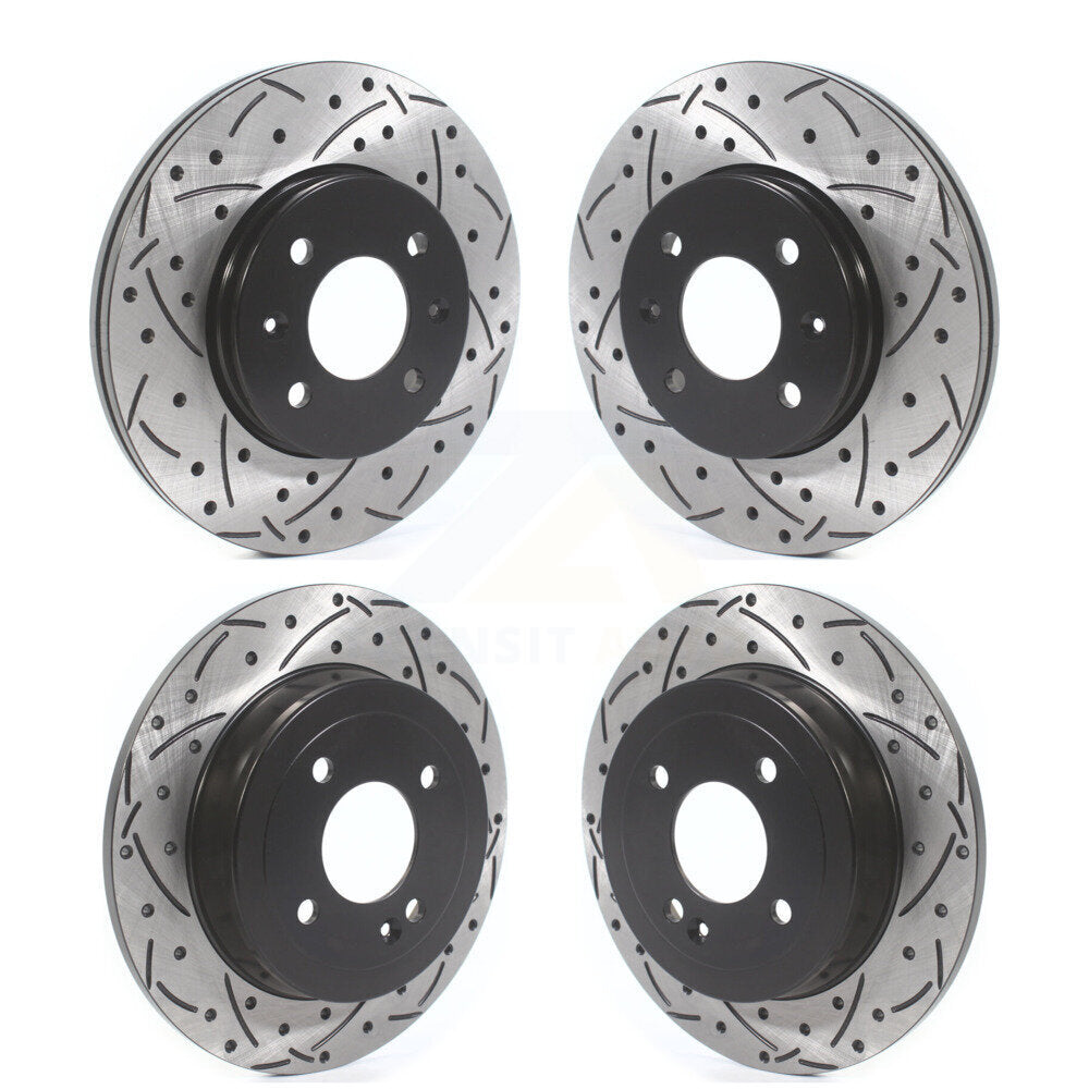 Kit de rotors de frein à disque à fente percée avant et arrière, pour Hyundai Accent Kia Rio