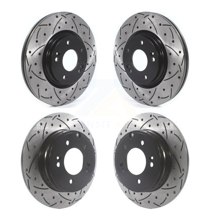 Kit de rotors de frein à disque à fente de forage avant et arrière, pour Hyundai Sonata Kia Optim