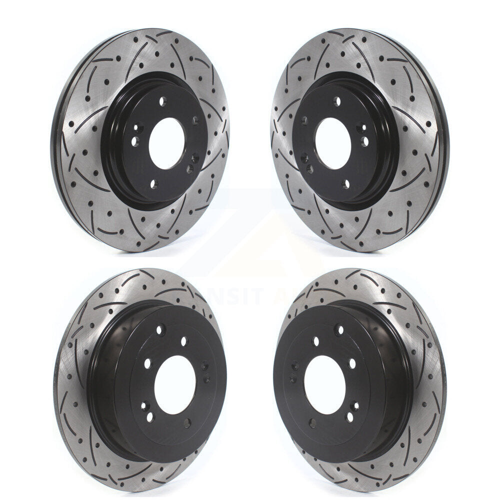 Kit de Rotors de frein à disque de fente de forage de manteau avant et arrière pour Hyundai Tucson Kia Sportag
