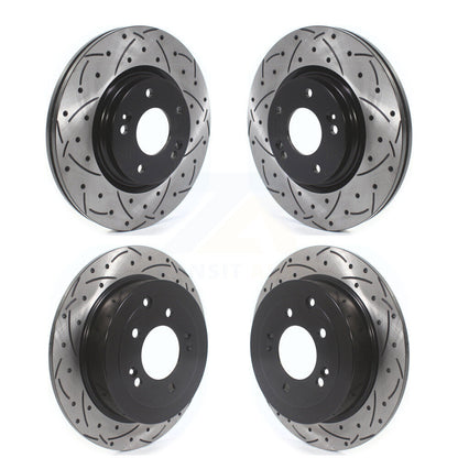 Kit de Rotors de frein à disque de fente de forage de manteau avant et arrière pour Hyundai Tucson Kia Sportag