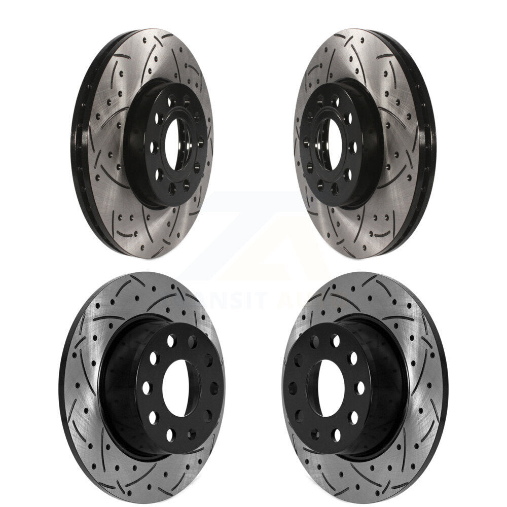 Kit de Rotor de frein à disque fendu percé avant et arrière, pour Volkswagen Jetta Tao